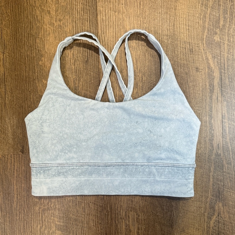 Lululemon Women’s Energy Bra City Grit White Blue Fog Size 6 - Picture 3 of 13